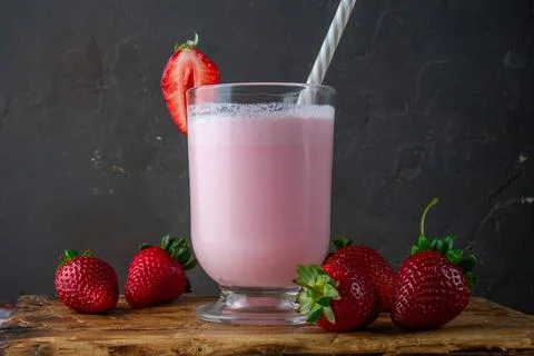 Strawberry smoothie. Stock Photos