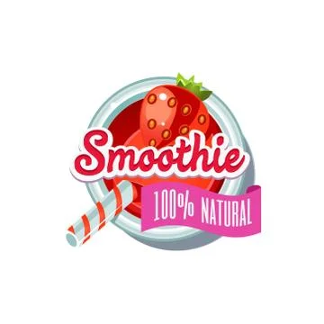 Strawberry Smoothie. Vector Illustration Stock Illustration