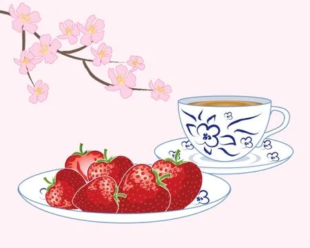 Strawberry snack Stock Illustration