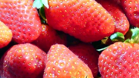 Strawberry is spinning Video stock 107438901