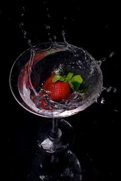 Strawberry Splash Stock Photos