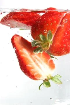 Strawberry splash Stock Photos