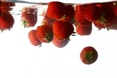 Strawberry splash Stock Photos