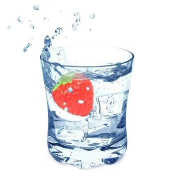 Strawberry splash Foto stock