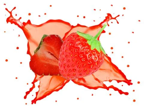 Strawberry splash Stock Photos