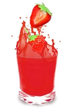 Strawberry splash Stock Photos