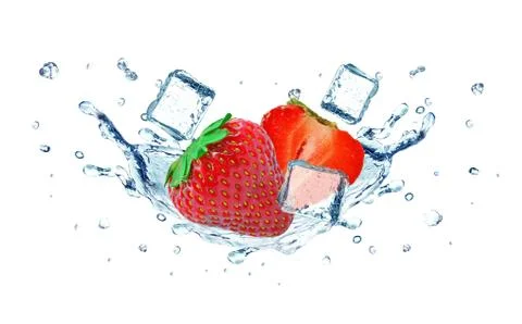 Strawberry splash Stock Photos