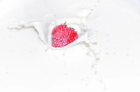 Strawberry splash Stock Photos