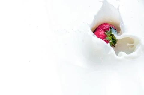 Strawberry splash Stock Photos