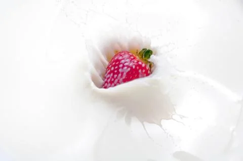 Strawberry splash Stock Photos