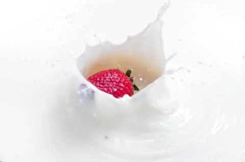 Strawberry splash Stock Photos