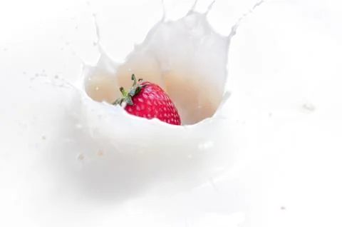 Strawberry splash Stock Photos