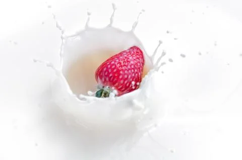Strawberry splash Stock Photos