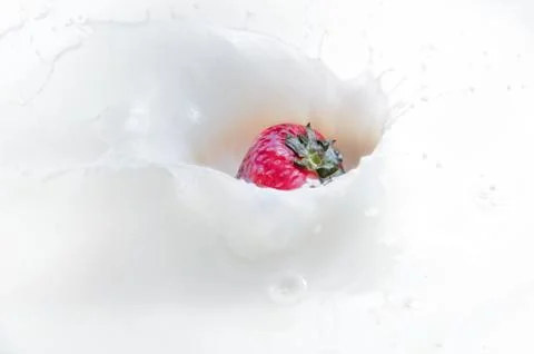 Strawberry splash Stock Photos