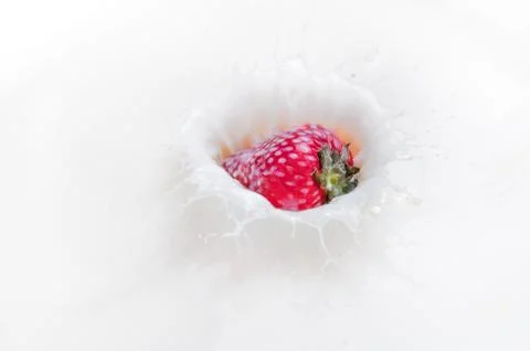 Strawberry splash Stock Photos