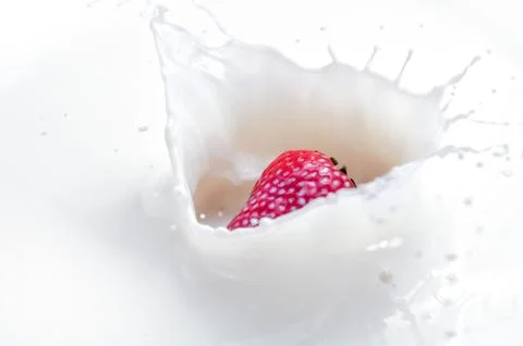 Strawberry splash Stock Photos