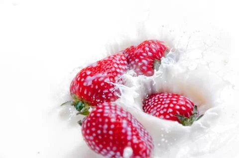 Strawberry splash Stock Photos