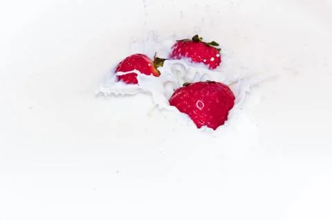 Strawberry splash Stock Photos