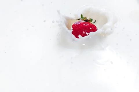 Strawberry splash Stock Photos