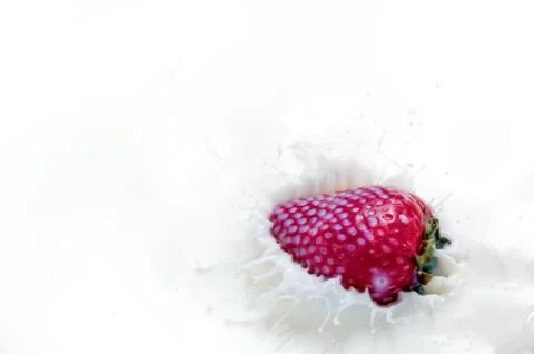 Strawberry splash Stock Photos