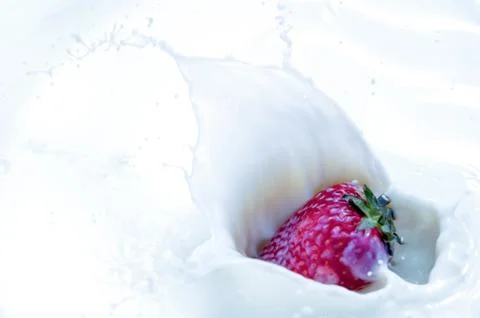 Strawberry splash Stock Photos