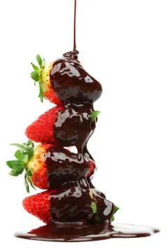 Strawberry stack in chocolate 写真素材