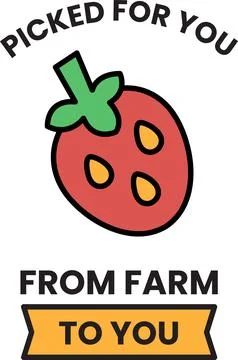 Strawberry with a stem in line drawing style Stock Illustration