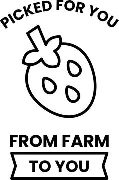 Strawberry with a stem in line drawing style Stock Illustration