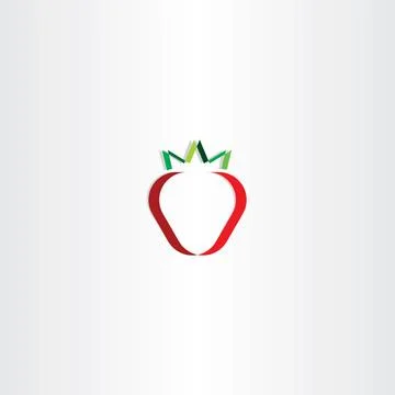 Strawberry stylized vector icon Stock Illustration