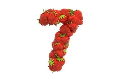 Strawberry symbol 7 Stock Illustration