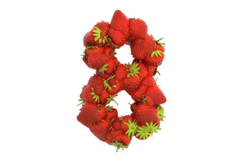 Strawberry symbol 8 Stock Illustration
