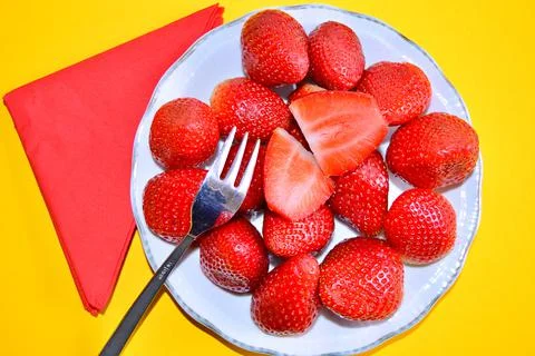 Strawberry on the table Stock Photos