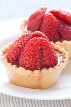 Strawberry Tarts Stock Photos