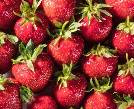 Strawberry texture closeup Stock Photos