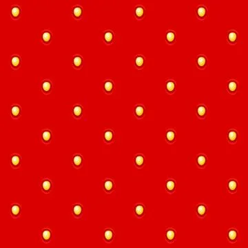 Strawberry Texture. Seamless Red Pattern. Vector Stock Illustration