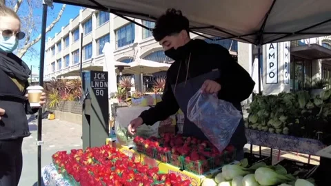 A Strawberry Transaction Video stock 149949626