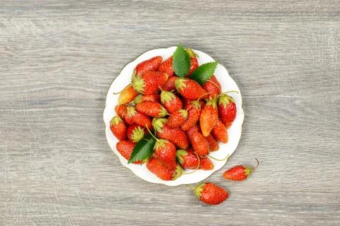 Strawberry in a tray Stock Photos