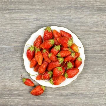 Strawberry in a tray Stock Photos