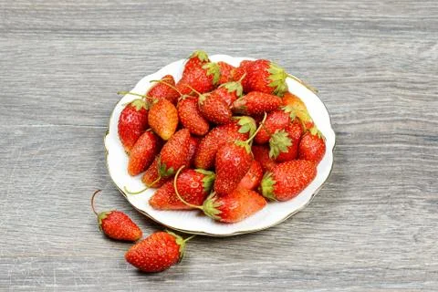 Strawberry in a tray Stock Photos