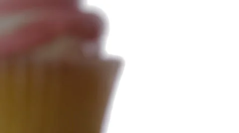 Strawberry Vanilla Cupcake Stock Footage 42711175