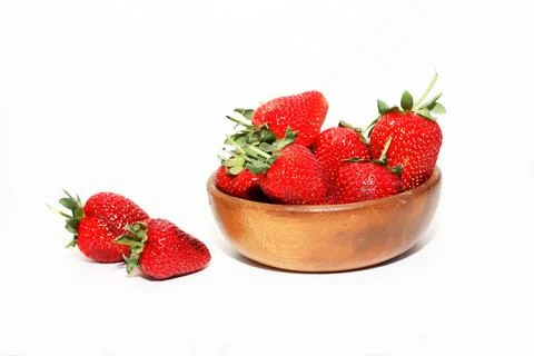 Strawberry In Vase Stock Photos