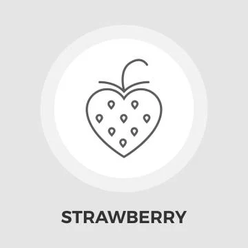 Strawberry vector flat icon Stock Illustration
