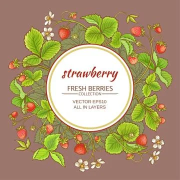 Strawberry vector frame Stock Illustration