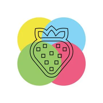 Strawberry vector icon Stock Illustration