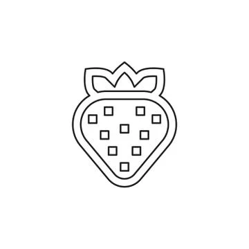 Strawberry vector icon Illustrazione stock