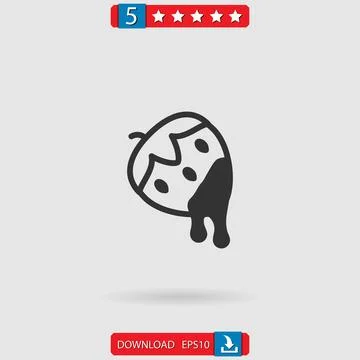 Strawberry vector icon Stock Illustration