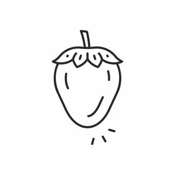 Strawberry vector icon Stock Illustration