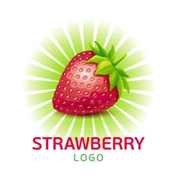 Strawberry vector logo. Stock Illustration