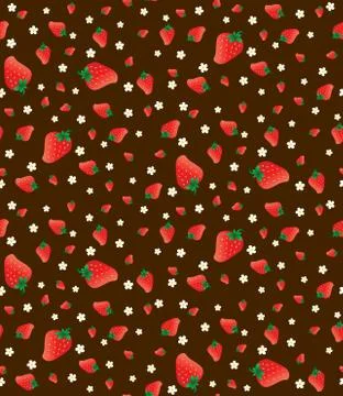 Strawberry vector pattern background 스톡 일러스트
