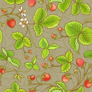 Strawberry  vector seamless pattern Stock Illustration